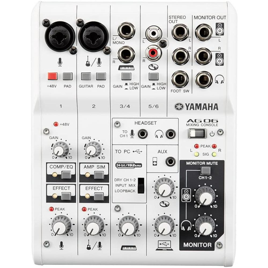 Mixer Analogo con Interfaz USB Yamaha AG06 3