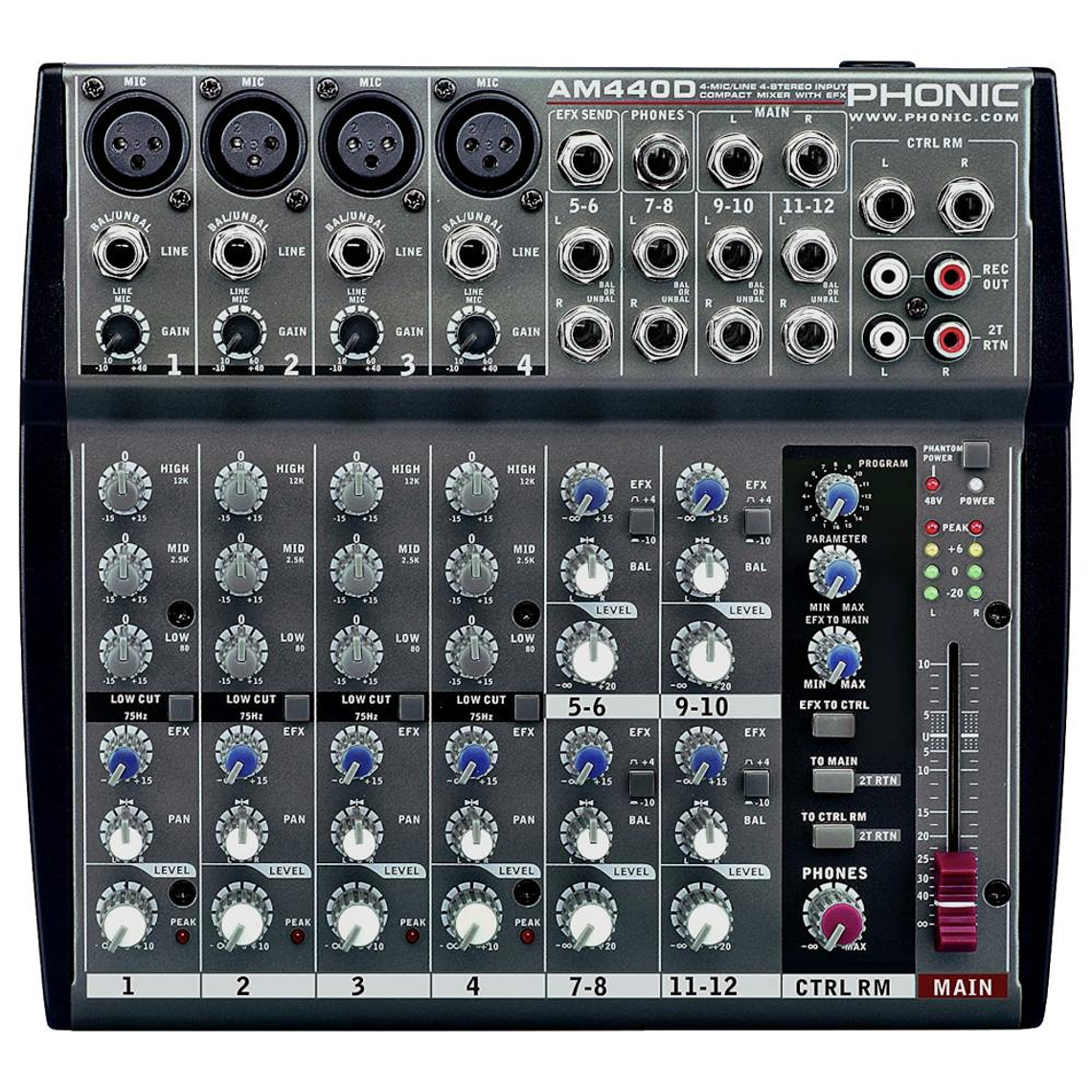 Mixer Analogo con efecto Phonic AM 440D 1