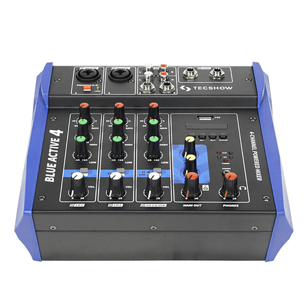 Mixer Potenciado Tecshow Blue Active 4