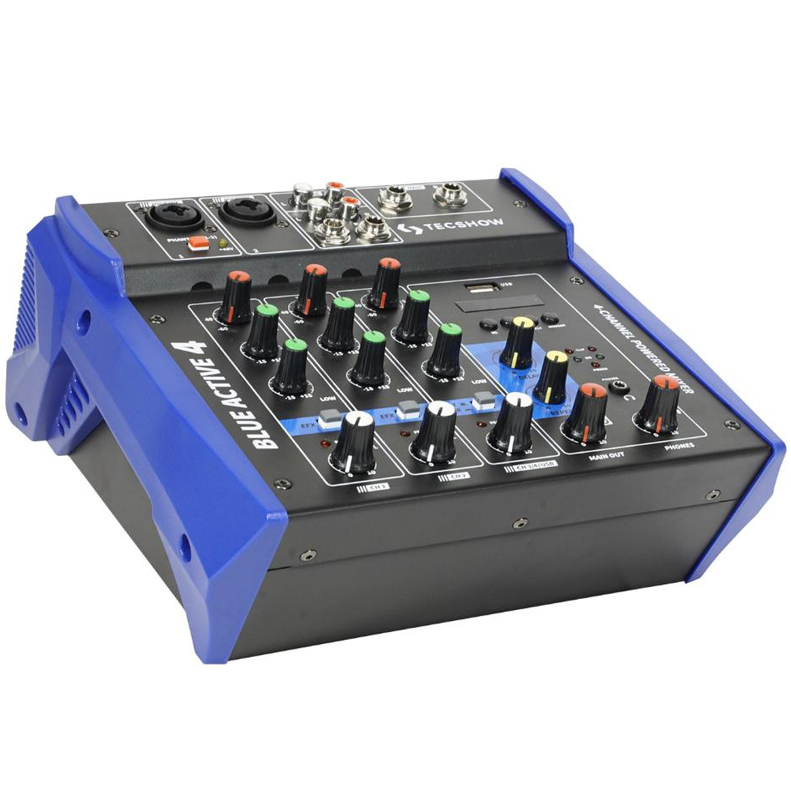 Mixer Potenciado Tecshow Blue Active 4 3