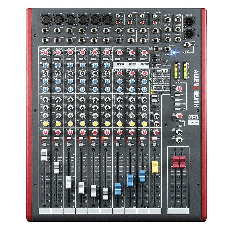 Mixer analogo 12 canales Allen & Heath ZED-12FX/X 3