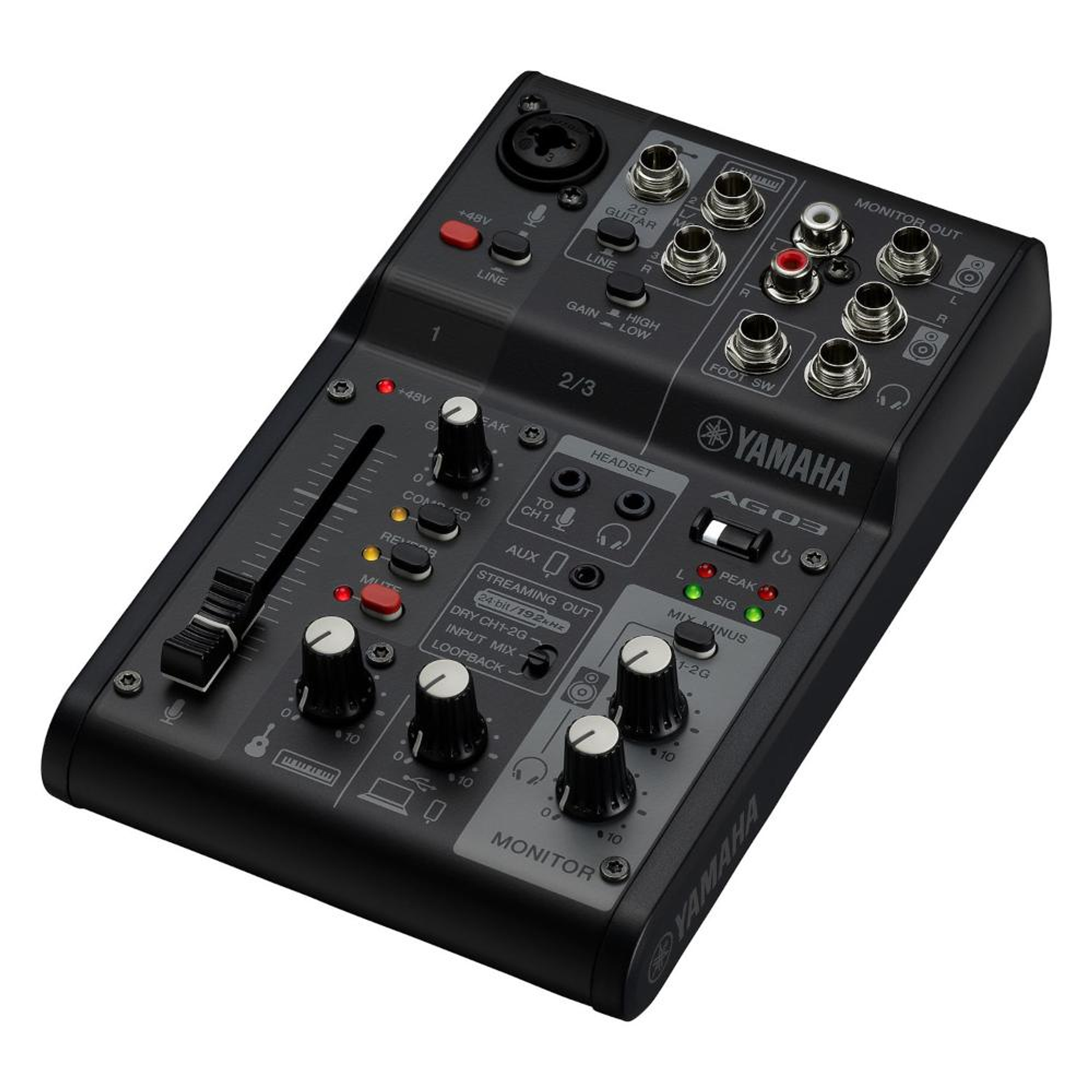 Mixer para streaming Yamaha AG03 MK2 Black