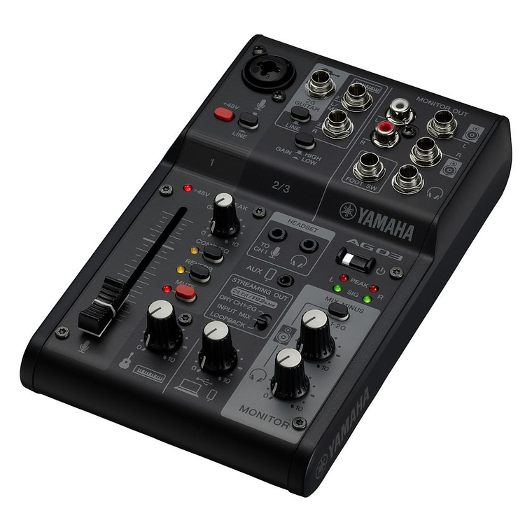 Mixer para streaming Yamaha AG03 MK2 Black 2