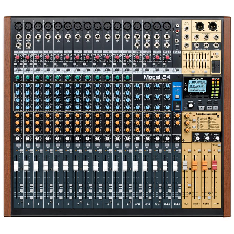 Mixer multipista con grabador e interfaz USB Tascam Model 24 1