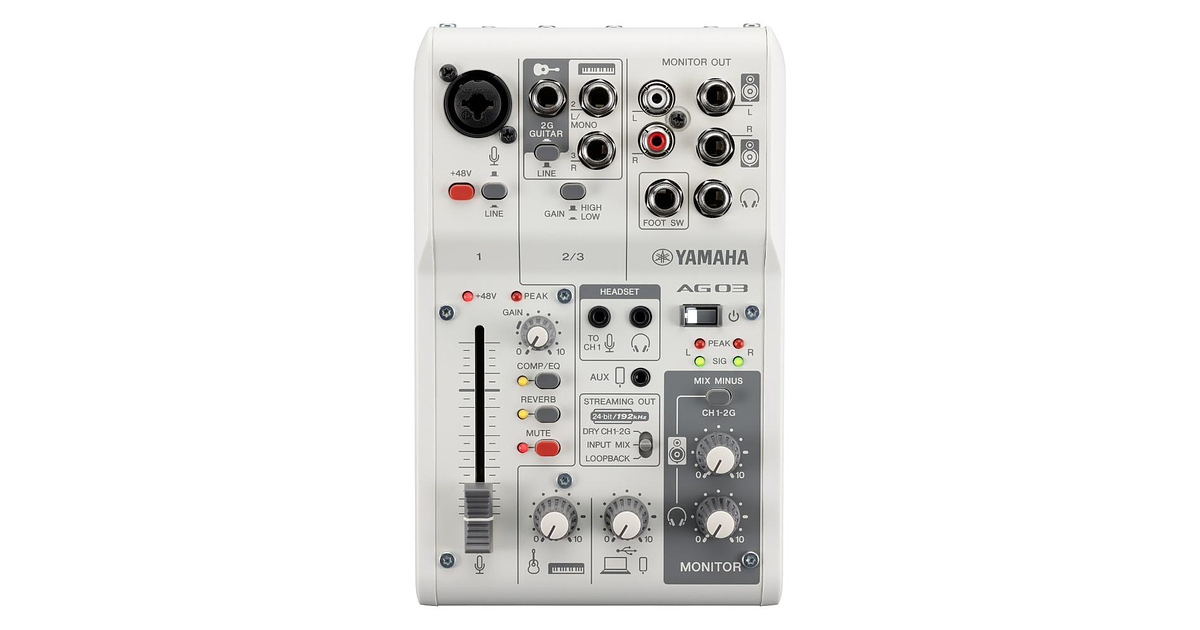 Mixer para streaming Yamaha AG03 MK2 White