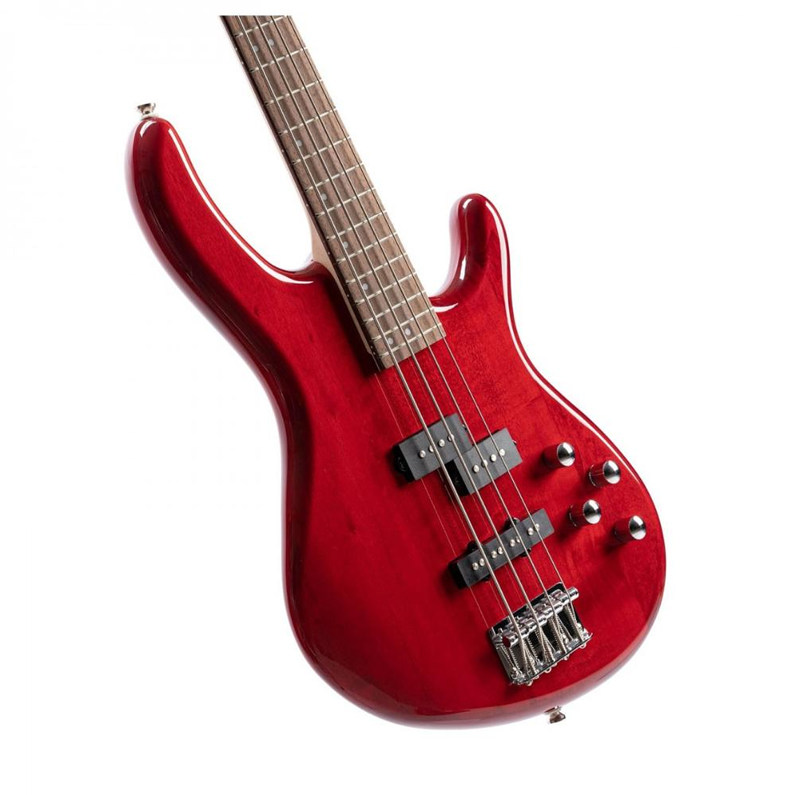 Bajo electrico Cort Action Bass Plus Trans Red con funda 2