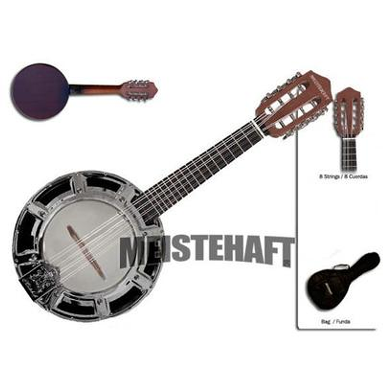 Banjo acustico de 8 cuerdas Meistehaft B8C 3