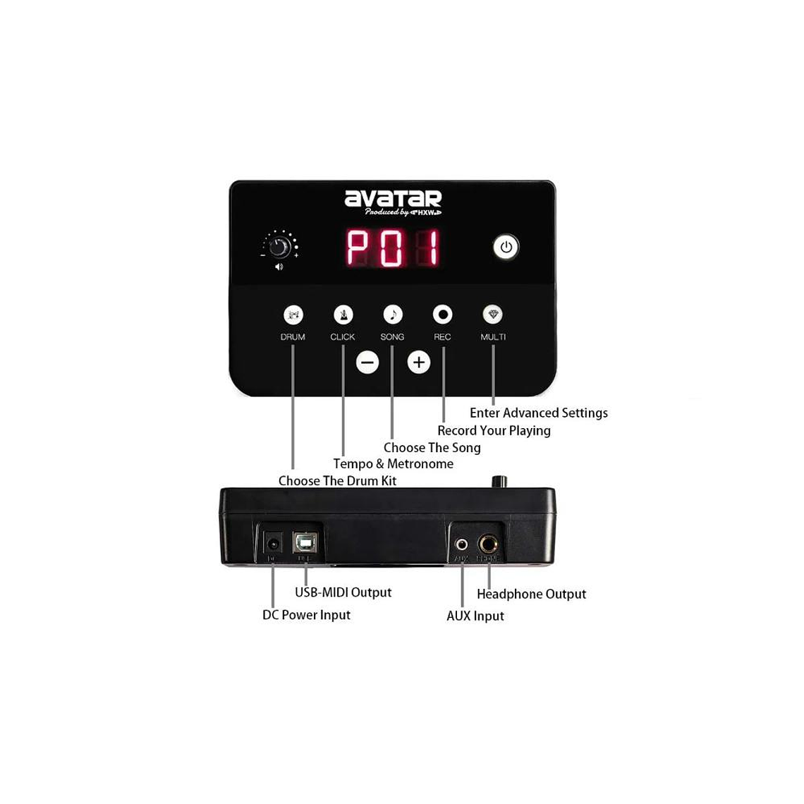 Bateria Electronica Avatar SD61-6 4