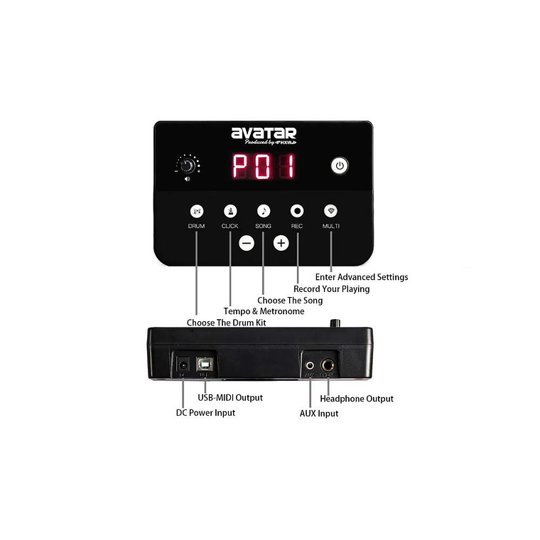 Bateria Electronica Avatar SD61-6 4