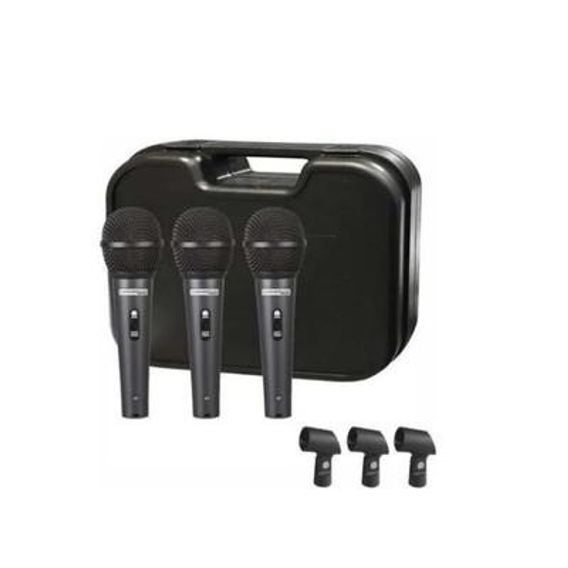 Set de 3 Microfonos Vocales CarverPro CH33-3BK 3