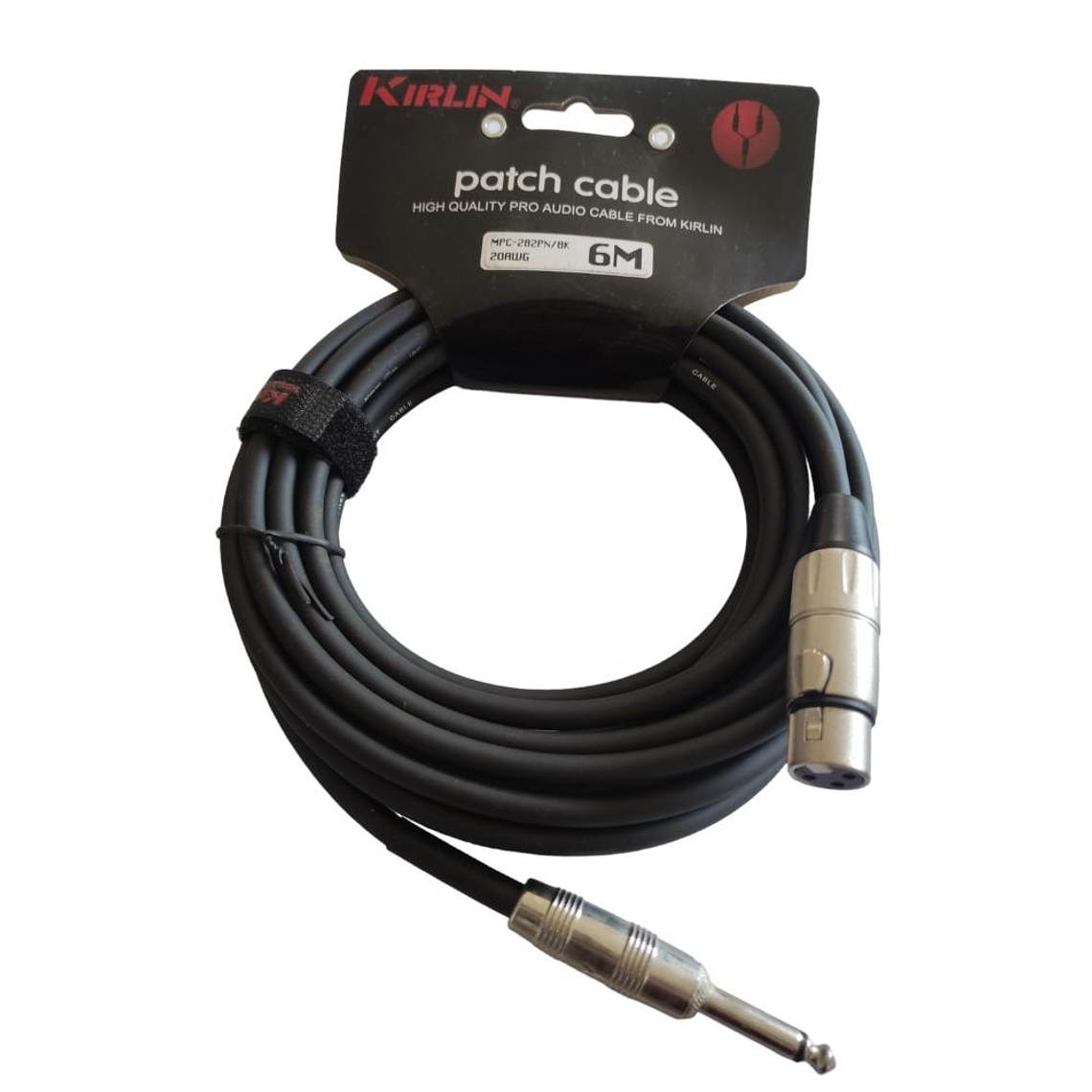Cable XLR-Plug 6,3mm de 6 mt Kirlin MPC-282PN/BK 6M 1