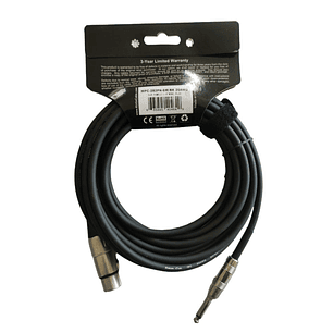 Cable XLR-Plug 6,3mm de 6 mt Kirlin MPC-282PN/BK 6M