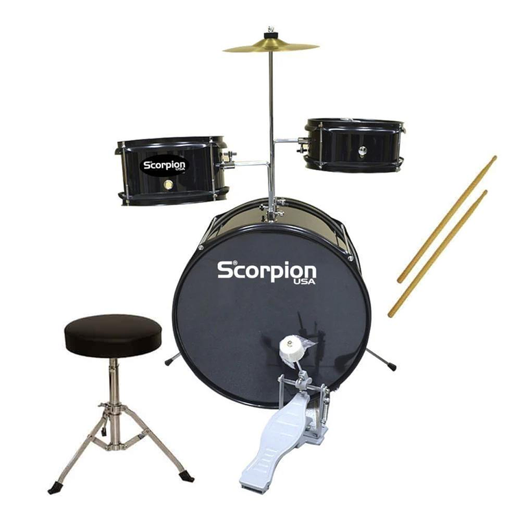 Batería Niño de 3 piezas Scorpion SBJ-3 Negro 1