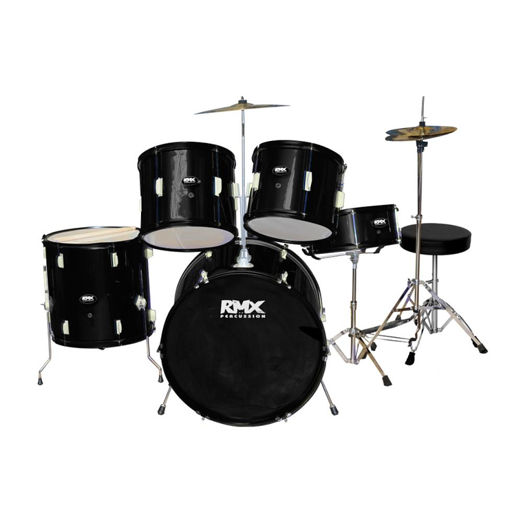 Batería acústica de 5 piezas RMX RM-802 BK 1