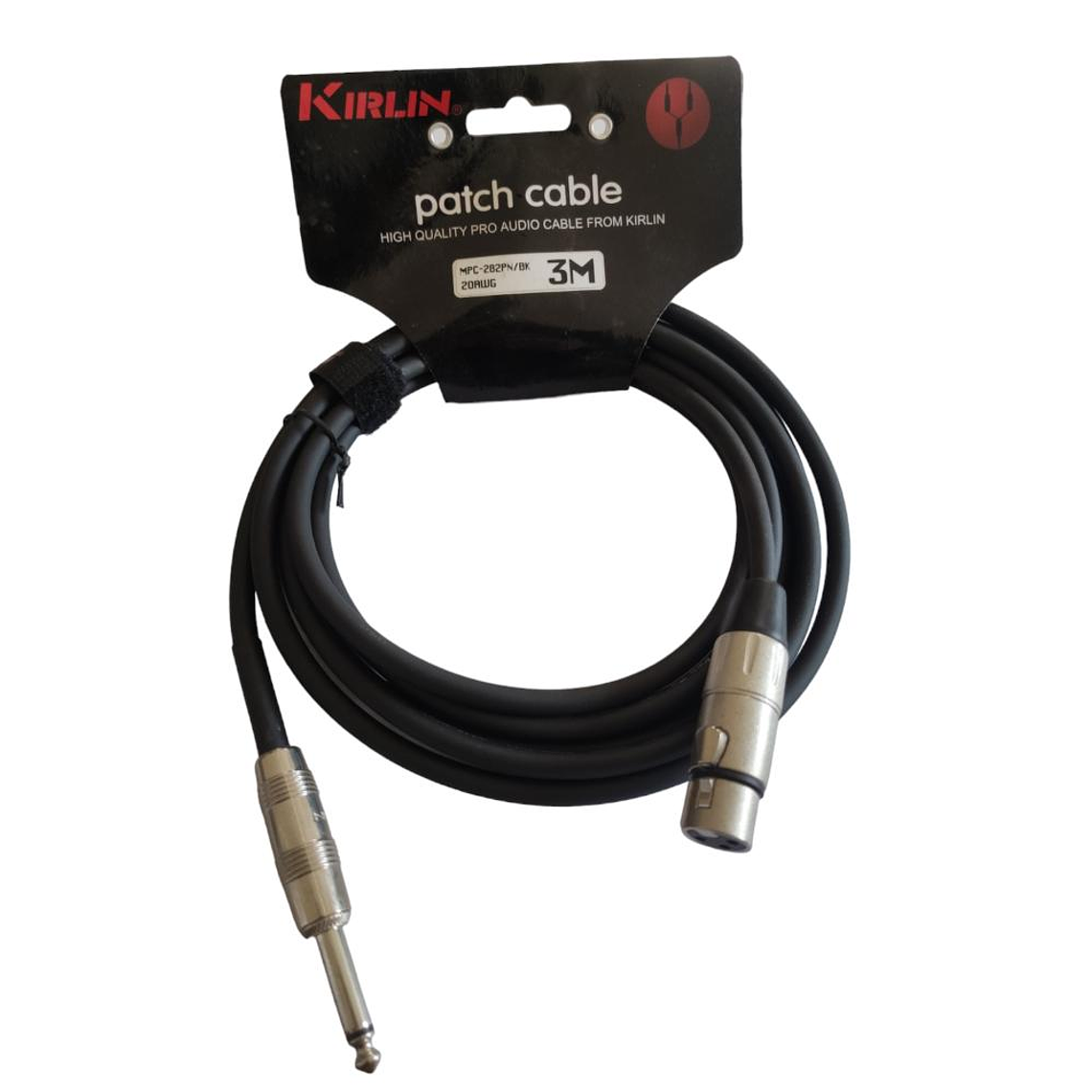 Cable XLR-Plug 6,3mm de 3 mt Kirlin MPC-282PN/BK 3M 1