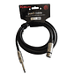 Cable XLR-Plug 6,3mm de 3 mt Kirlin MPC-282PN/BK 3M - Miniatura 1