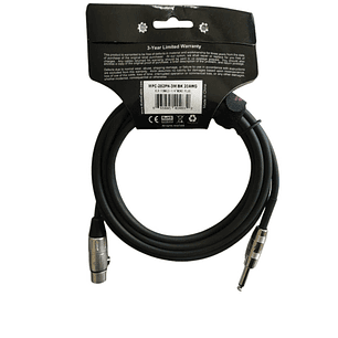 Cable XLR-Plug 6,3mm de 3 mt Kirlin MPC-282PN/BK 3M