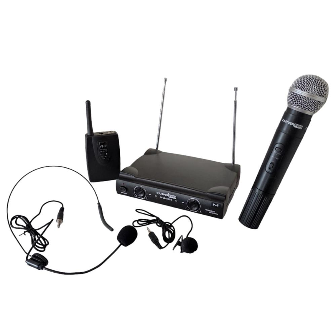 Set Inalambrico Mano+Cintillo+Solapa CarverPro MVI-1010 1