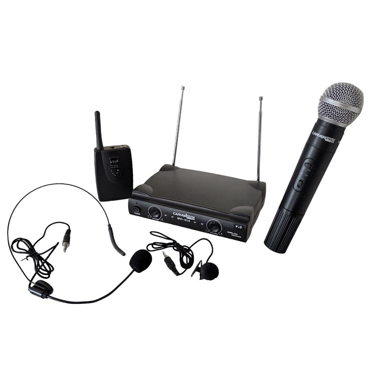 Set Inalambrico Mano+Cintillo+Solapa CarverPro MVI-1010 1