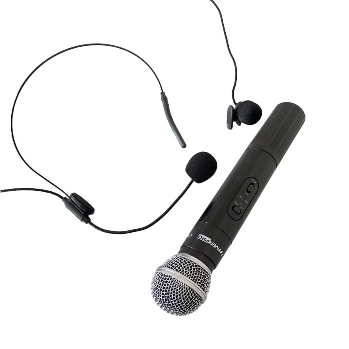 Set Inalambrico Mano+Cintillo+Solapa CarverPro MVI-1010 2