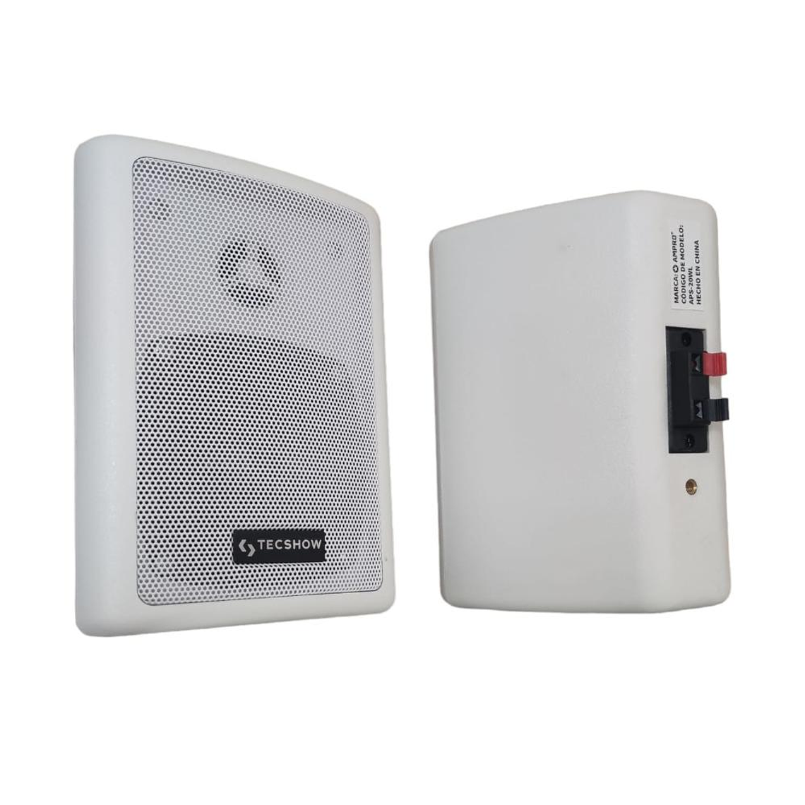 Parlantes Ambientales Tecshow DOME W4.5 Blanco (par) 2