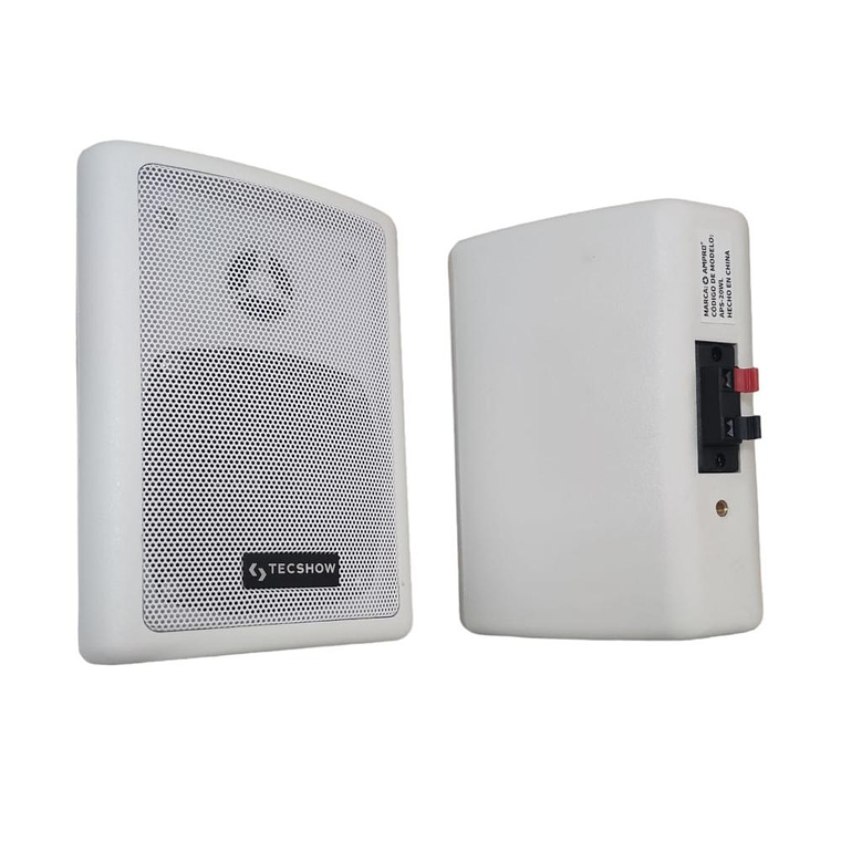 Parlantes Ambientales Tecshow DOME W4.5 Blanco (par) 2