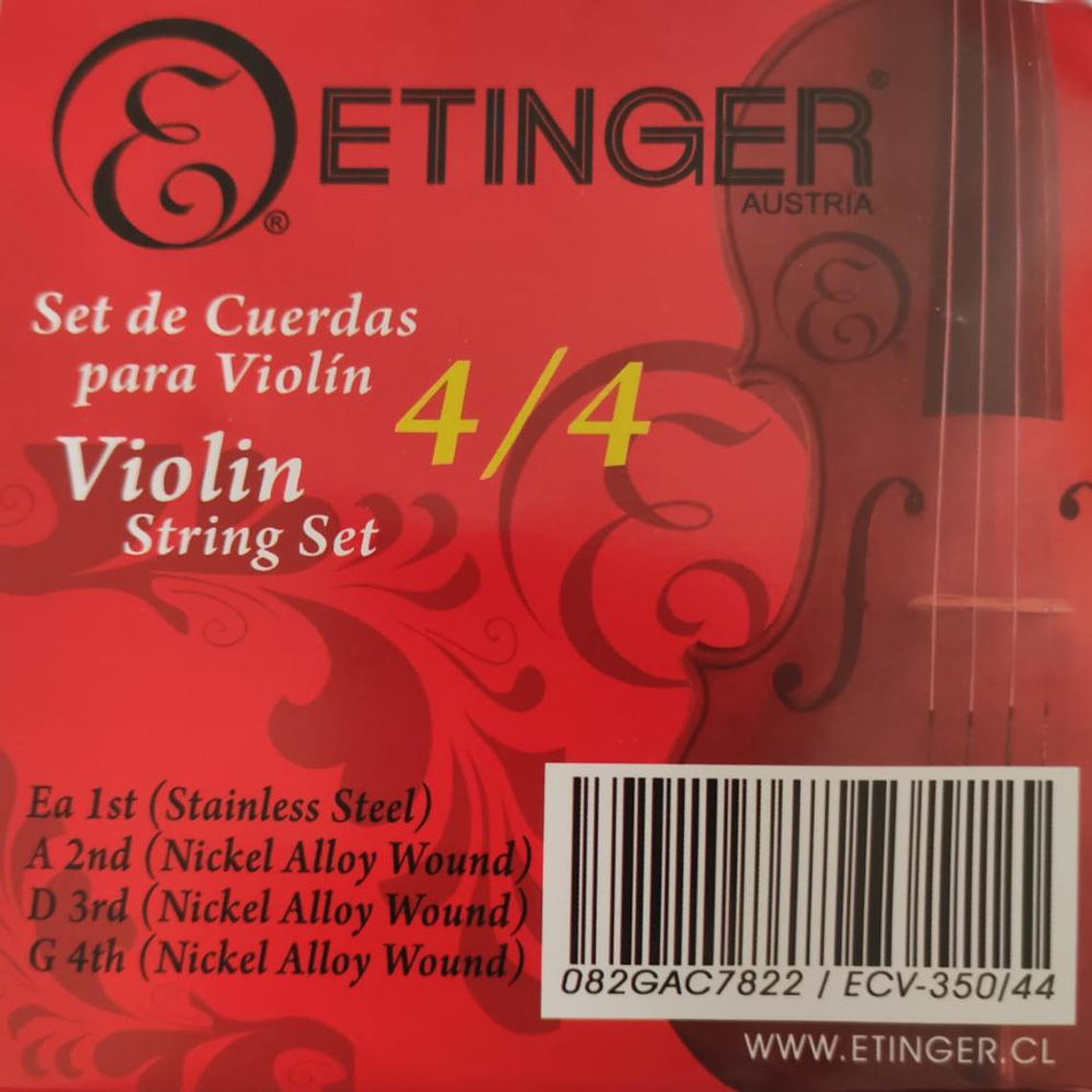 Set de cuerdas para violin 4/4 Etinger ECV-350 2