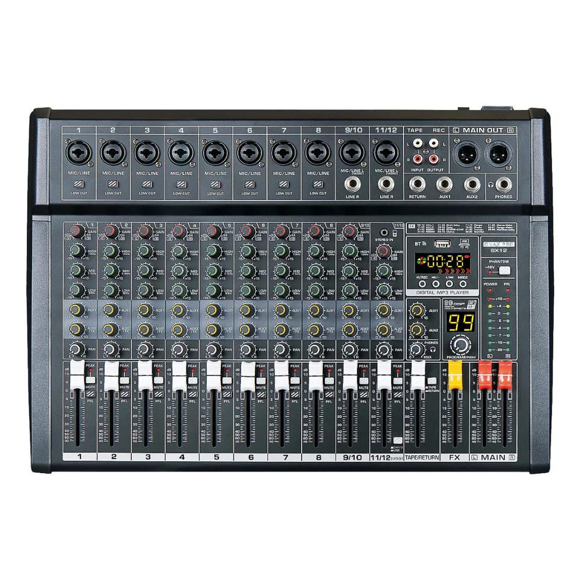 Mixer Amplificado 12 canales Onax Pro SX12 1