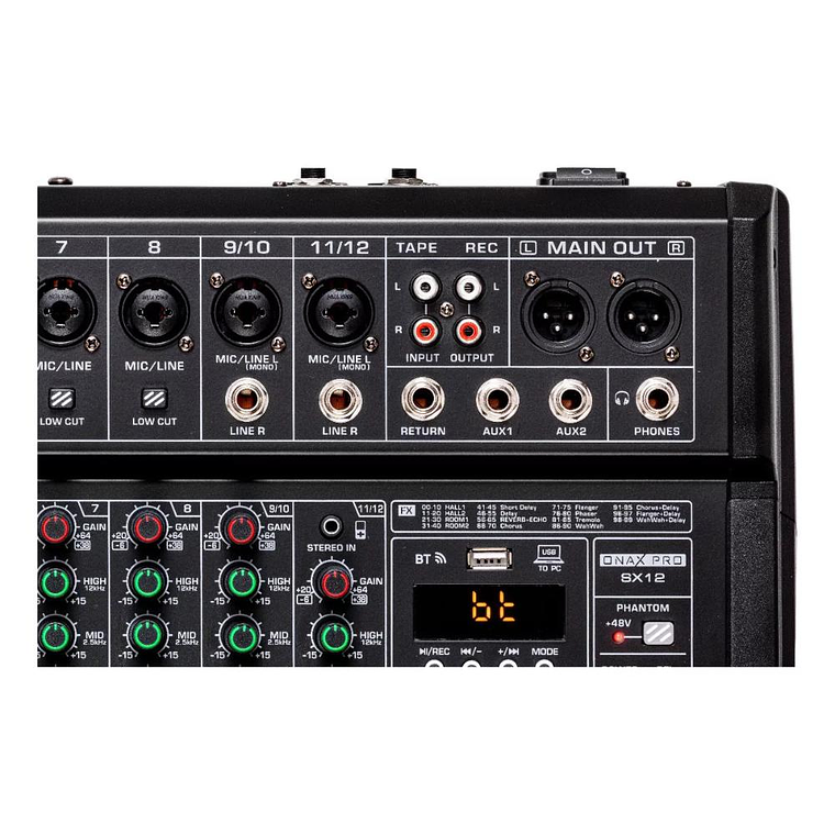 Mixer Amplificado 12 canales Onax Pro SX12 3