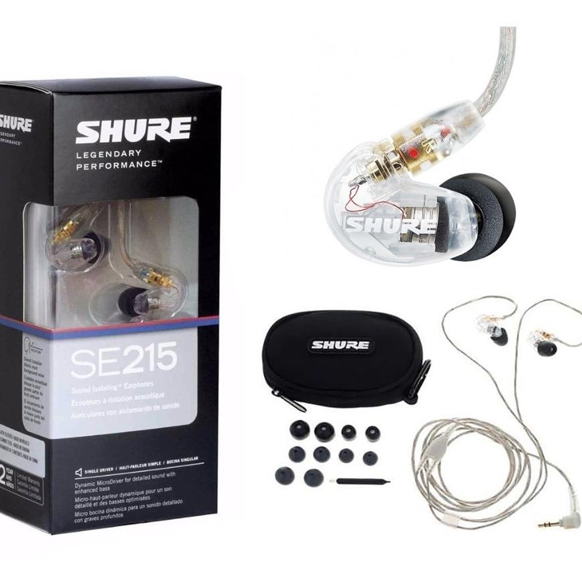 Audifonos In Ear Shure SE215-CL Con Cable para monitoreo 3