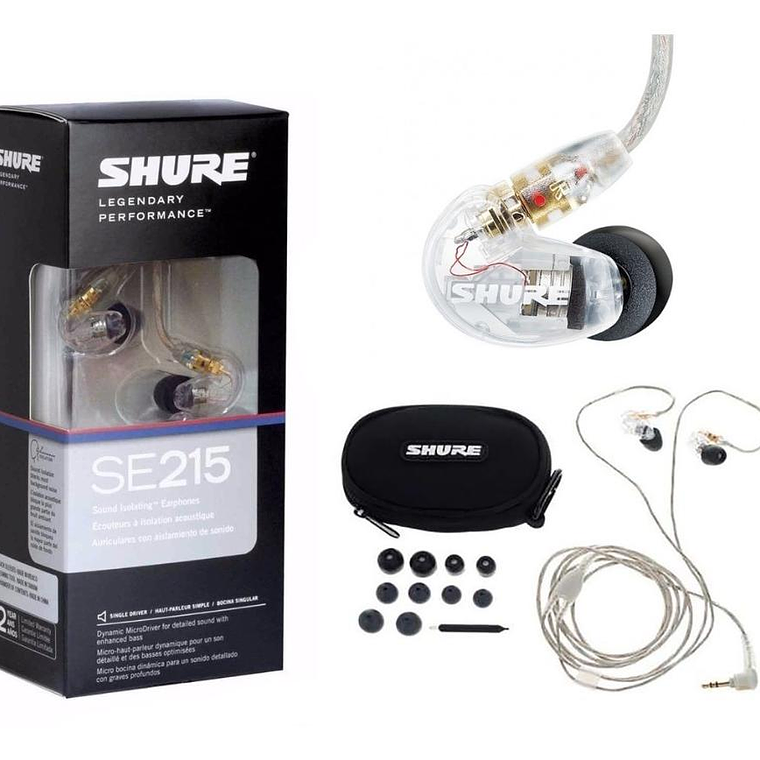 Audifonos In Ear Shure SE215-CL Con Cable para monitoreo 3