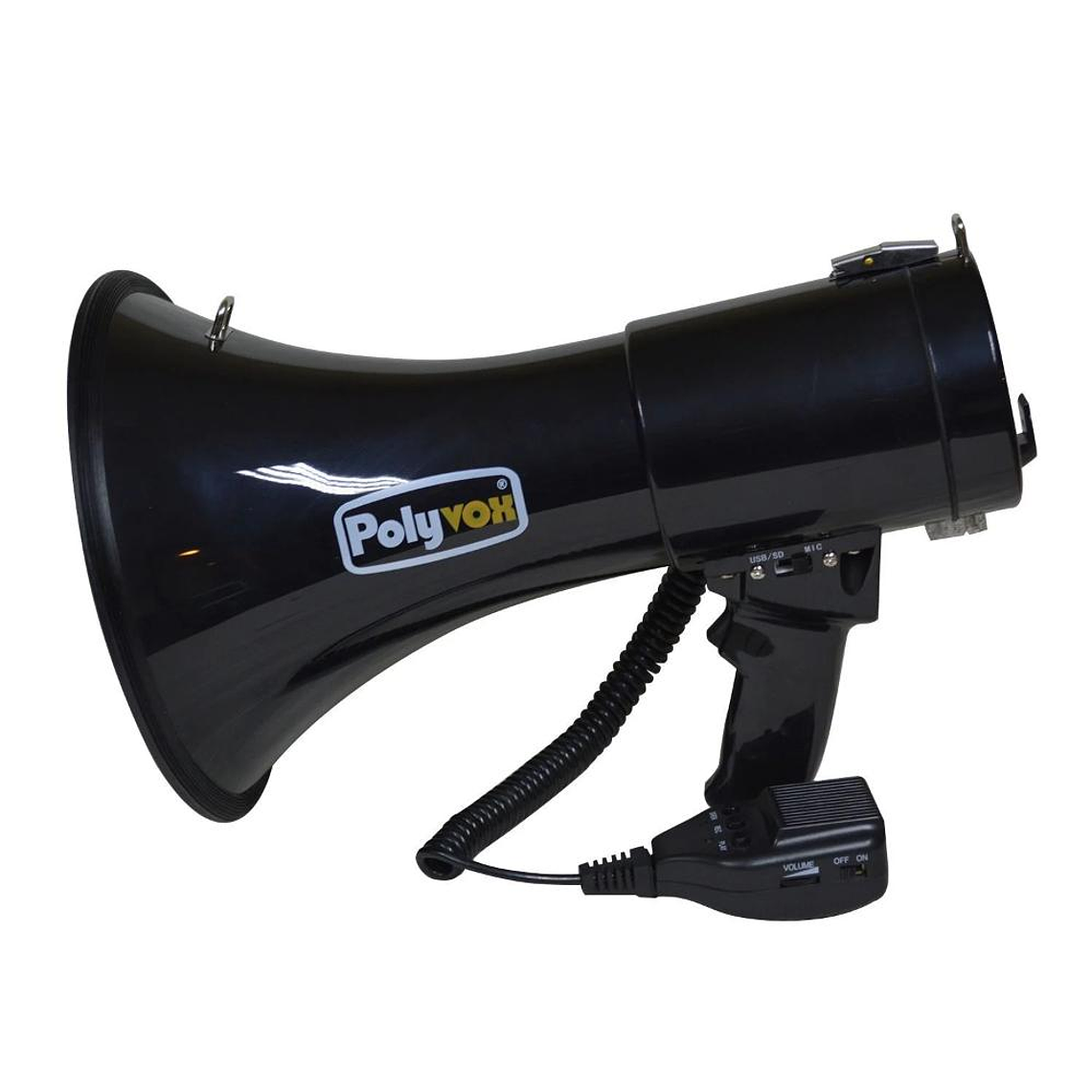 Megafono Recargable de 50W Polyvox PYM-181 AU/BK 1