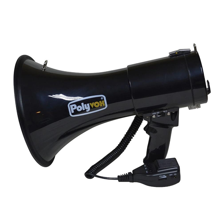Megafono Recargable de 50W Polyvox PYM-181 AU/BK 1