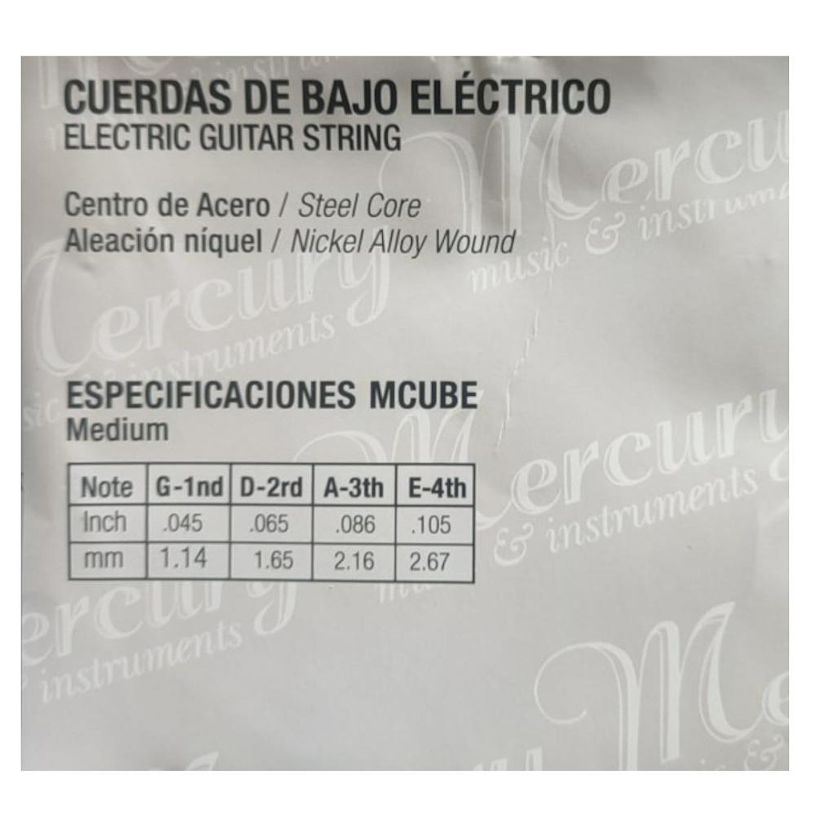 Cuerdas para Bajo Electrico Mercury MCUBE 2