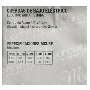 Cuerdas para Bajo Electrico Mercury MCUBE