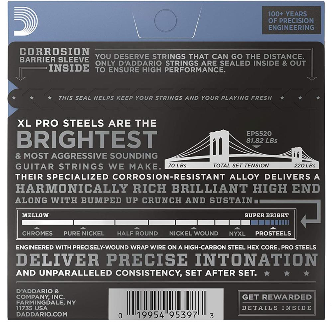 Cuerdas para Guitarra Electrica D'Addario EPS520 2