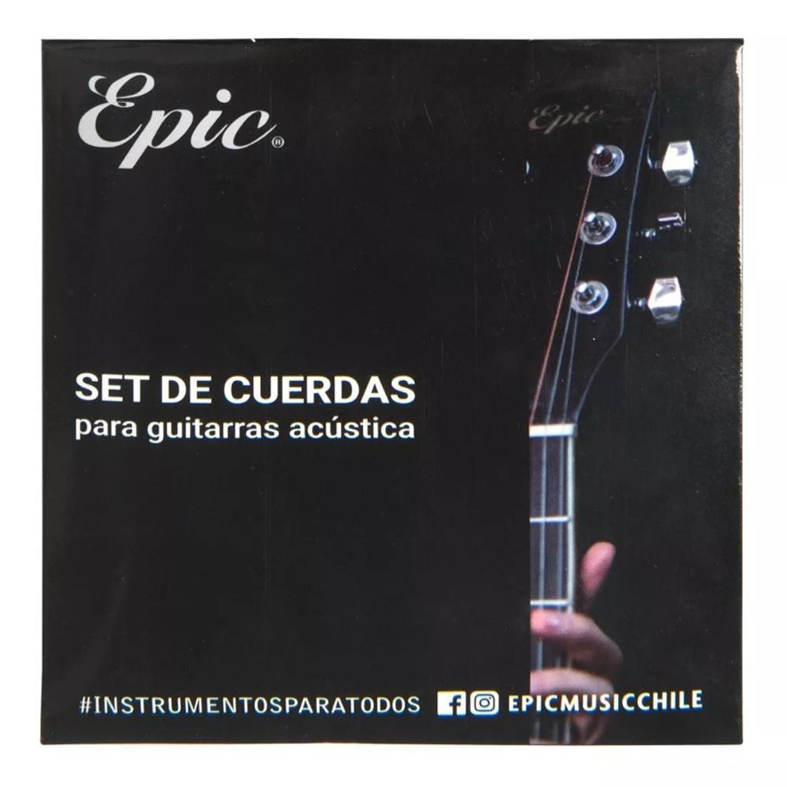 Cuerdas metalicas para guitarra acustica Epic 010-048 1