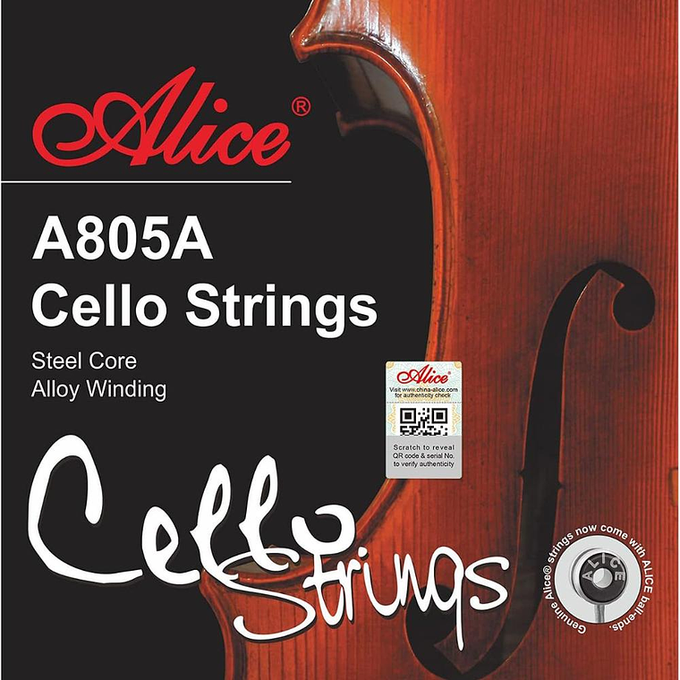 Set de cuerdas para violonchelo Alice A805 1