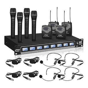 Sistema de Micrófonos Inalámbricos 8 canales Pyle PDWM8350