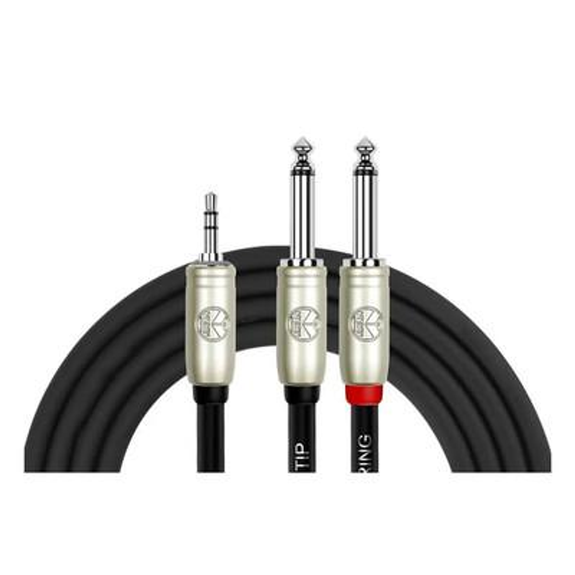 Cable de Audio 3,5mm a 2x6,3mm Kirlin Y-362PRL/BK 3M 2