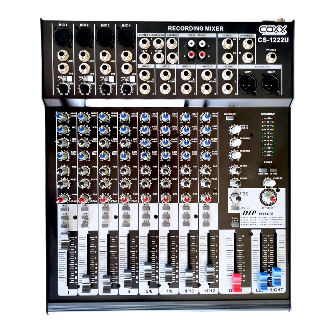 Mixer Analogo 12 canales USB COXX CS-1222U 1