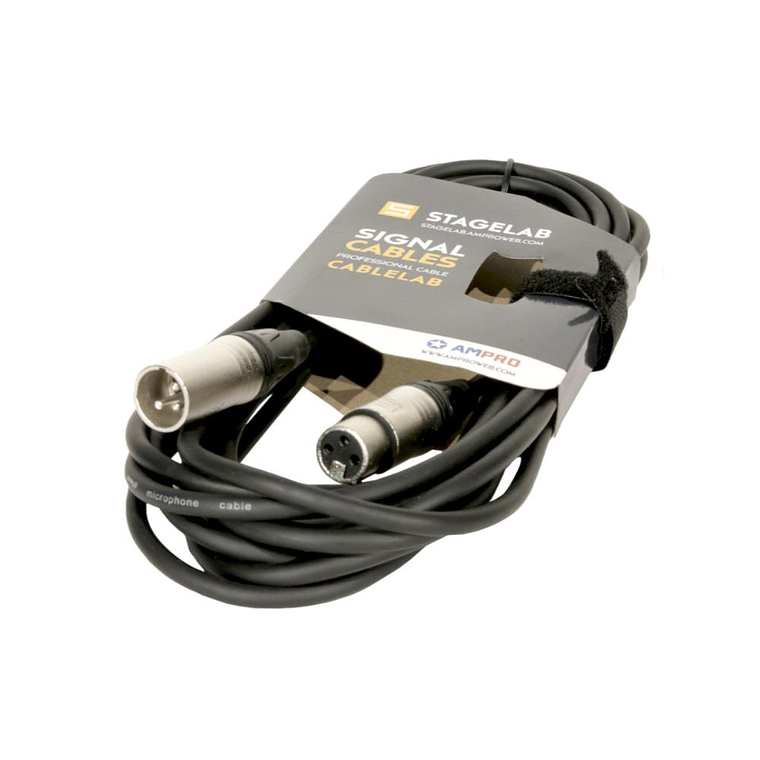 Cable Microfono XLR 3mt Stagelab CLM-XMXF3 1
