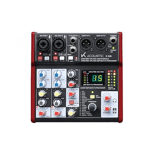 Mixer Analogo 4 canales USB K-Acoustic K-66