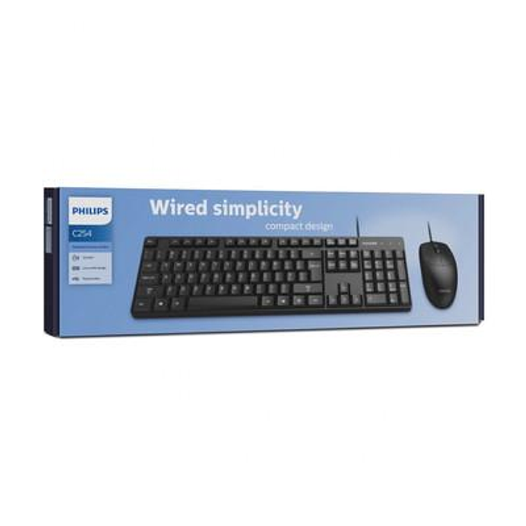 Combo Kit Teclado + Mouse USB Philips C254 (SPT6254 SP) 2