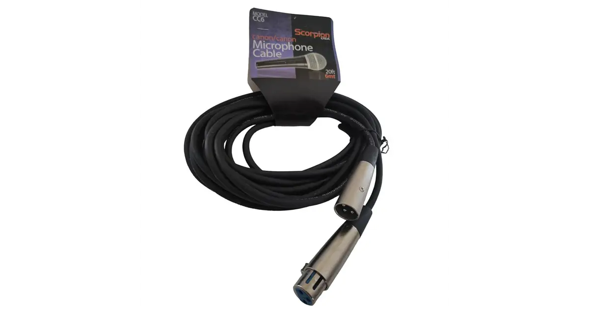 Cable de microfono XLR 6 mts Scorpion CC6