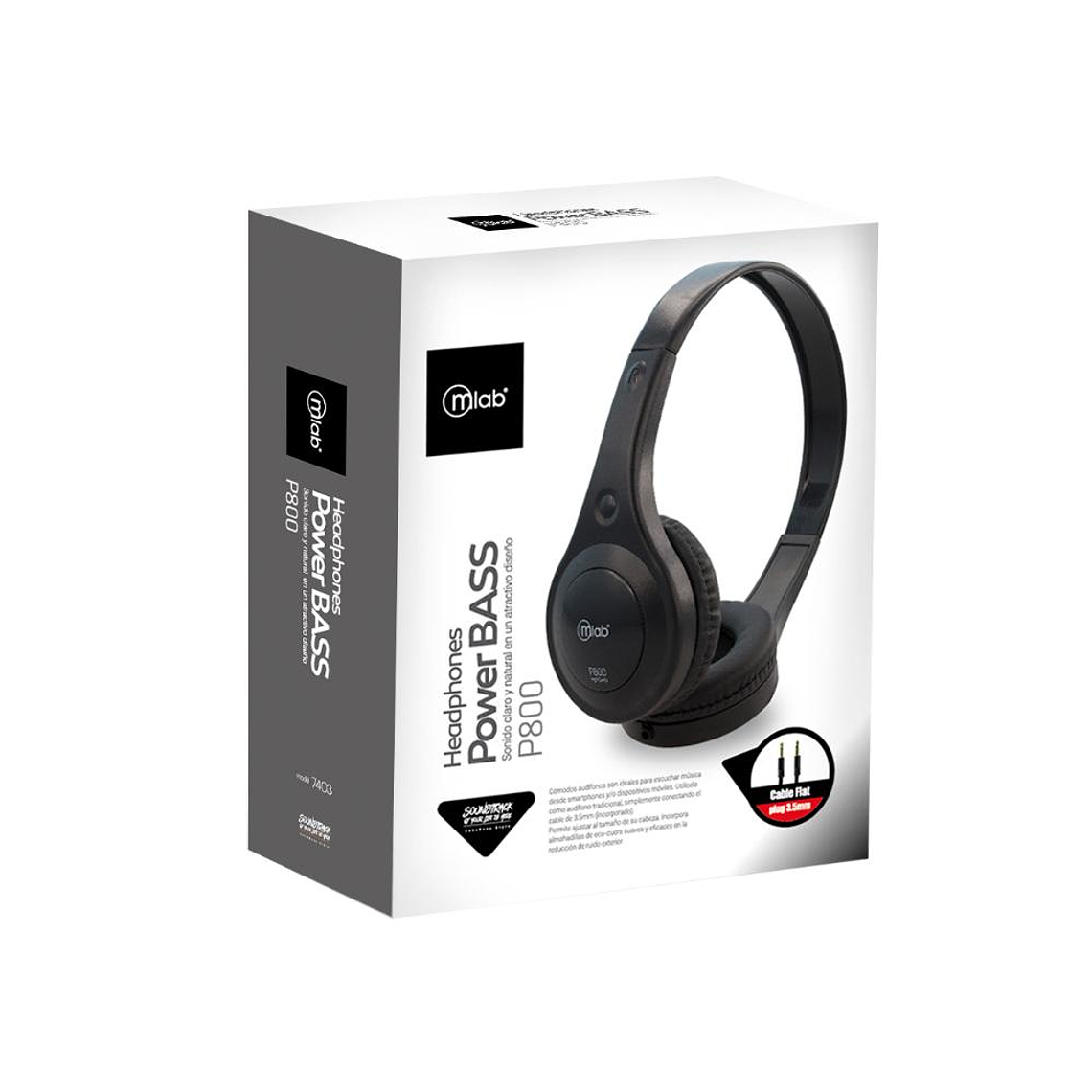 Audifonos Mlab Power BASS P800 Negro 2