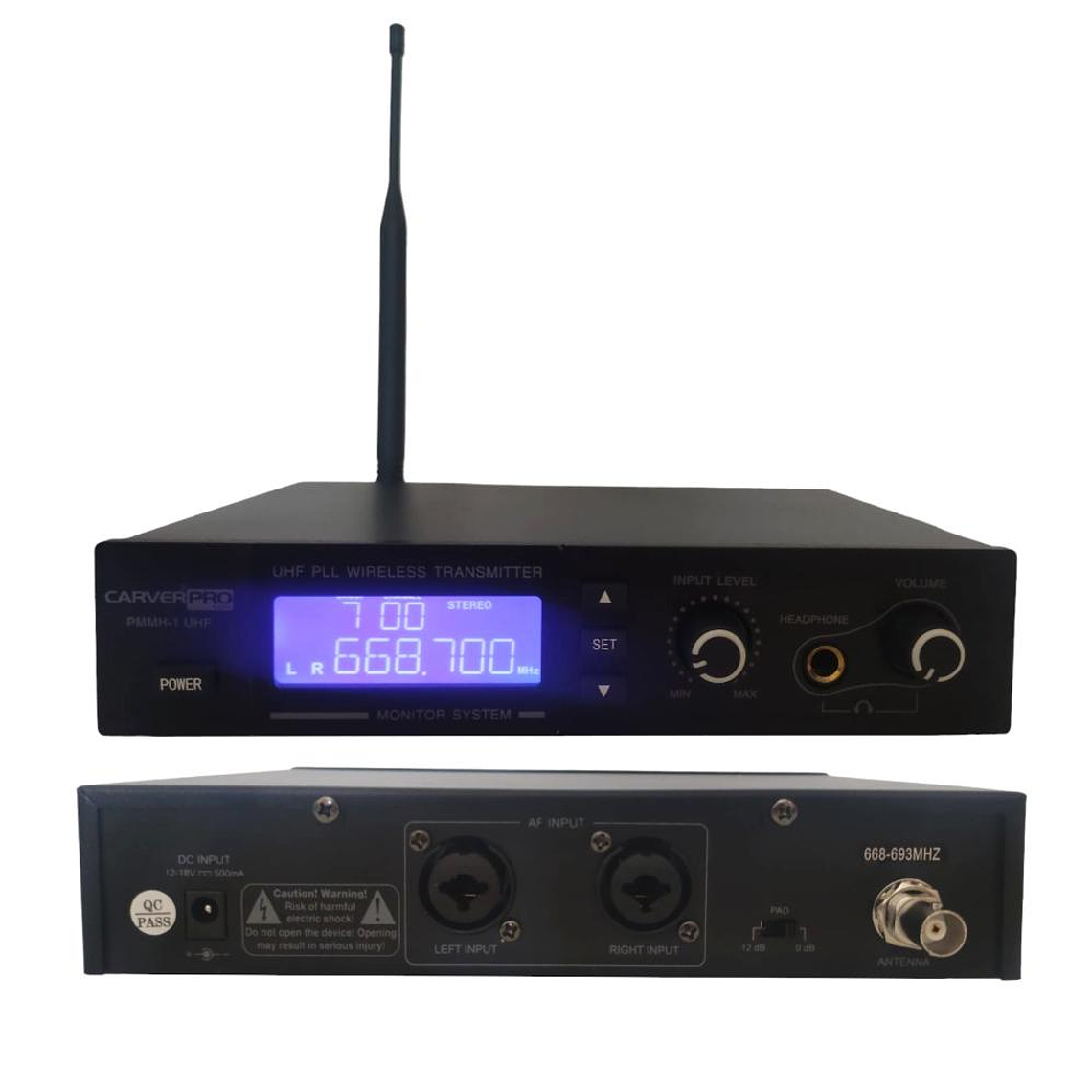 Sistema de Monitoreo Inalambrico In-ear CarverPro PMMH-1 2