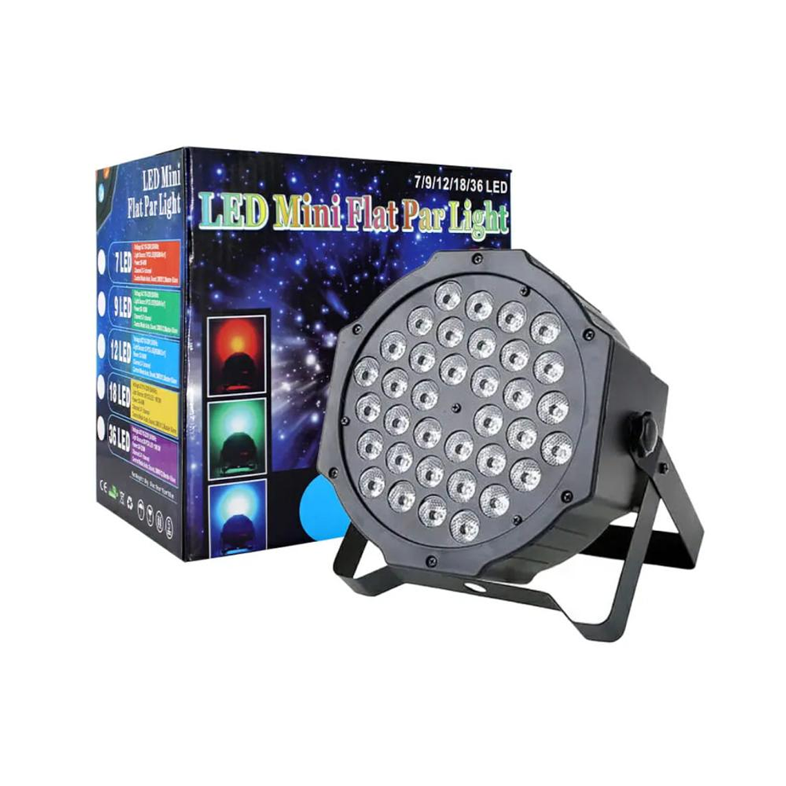 Foco Led RGB Mekse Mini Flat Par Light 36 2