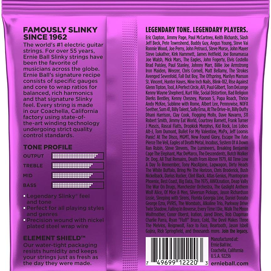 Cuerdas para guitarra electrica Ernie Ball P02220 2