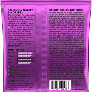 Cuerdas para guitarra electrica Ernie Ball P02220